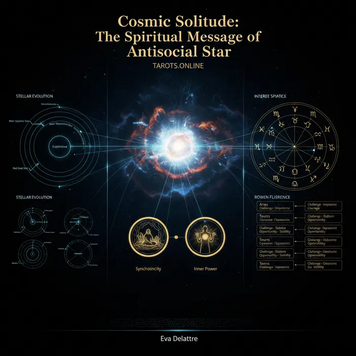 Supernova 'Antisocial': Revela su Mensaje Espiritual sobre el Aislamiento Infográfico del 5/9/2025 sobre el significado espiritual de la explosión estelar antisocial y su mensaje para el zodiaco.
