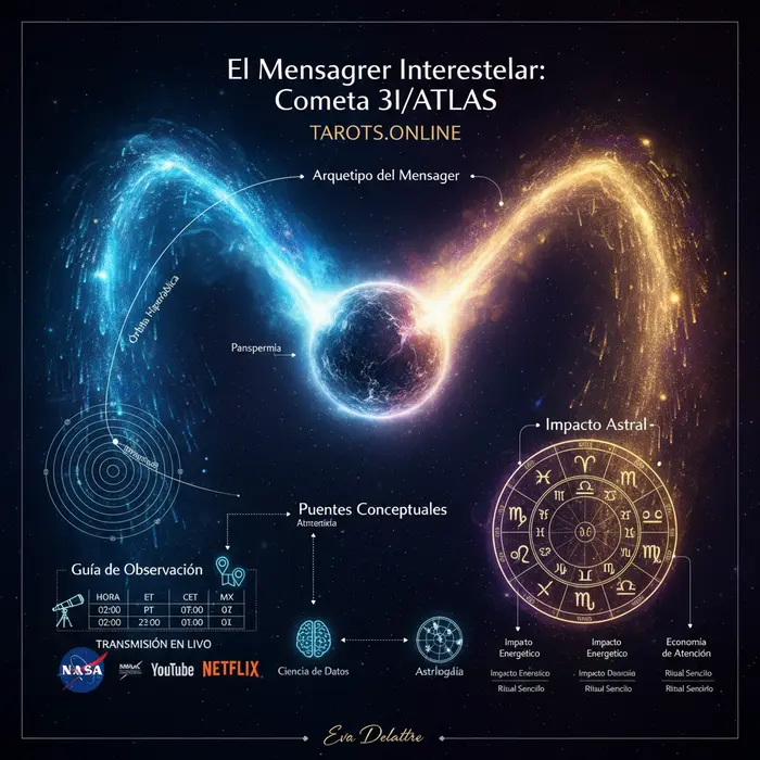 Guía en vivo para ver el cometa 3I/ATLAS el 19 de noviembre Infografía del cometa 3I/ATLAS en vivo para el 19 de noviembre de 2025 con horarios de transmisión.