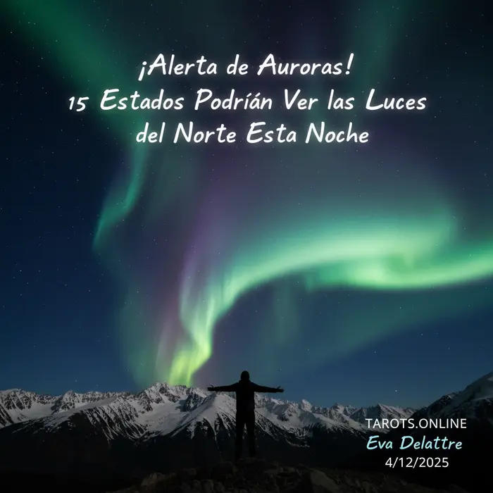 Aurora boreal diciembre 2025: alerta para 15 estados esta noche Representación visual del significado espiritual de las auroras boreales, un evento cósmico clave de diciembre 2025.