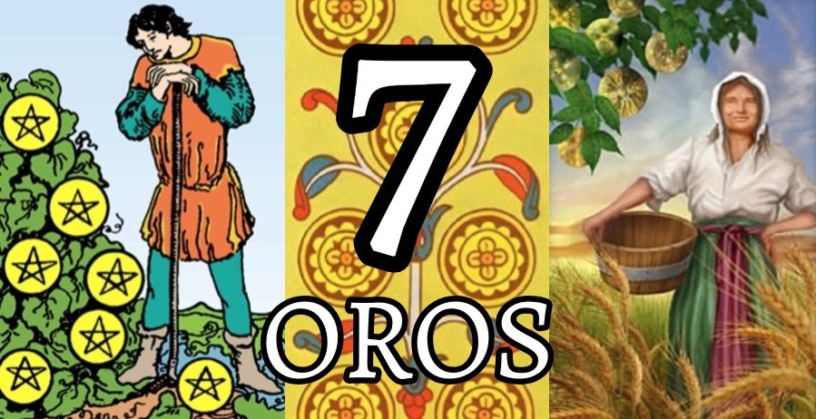 Principales representaciones del Siete de Oros en el Tarot