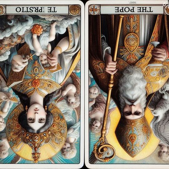 papa sacerdotisa tarot invertida