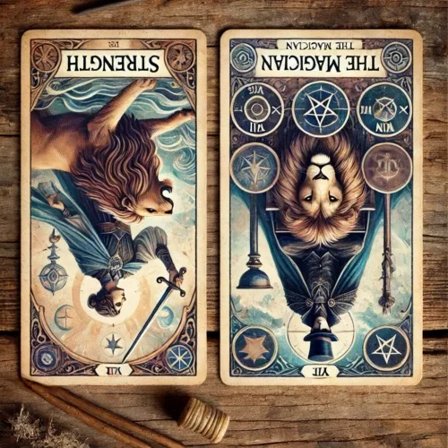 el mago y la fuerza tarot juntos