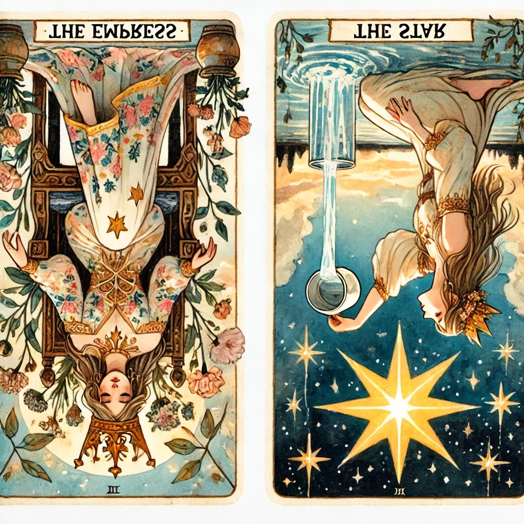 la emperatriz y la estrella en el tarot