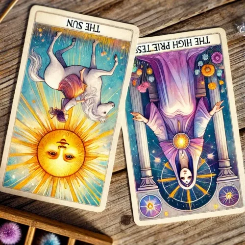 la sacerdotisa y el sol invertidos