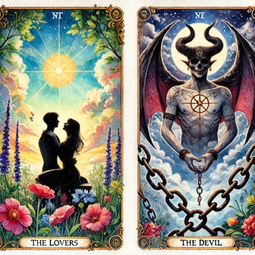 los enamorados y el diablo amor significado
