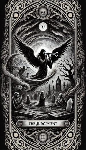 el juicio en el tarot negro