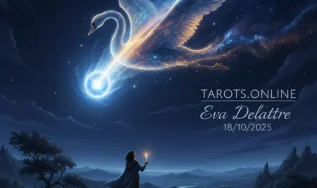 Representación espiritual del cometa SWAN C/2025 R2, el 'Cisne Cósmico', trayendo un mensaje de transformación.