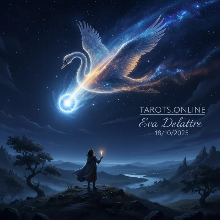 Representación espiritual del cometa SWAN C/2025 R2, el 'Cisne Cósmico', trayendo un mensaje de transformación.