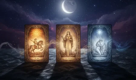 Interpretación de cartas del tarot para el amor durante la conjunción de la Luna y Venus.