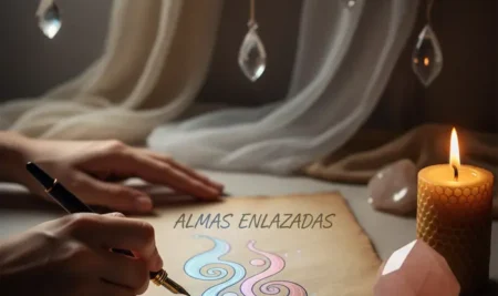 Mujer meditando con intención para el ritual de dibujo psíquico y atraer a su alma gemela.
