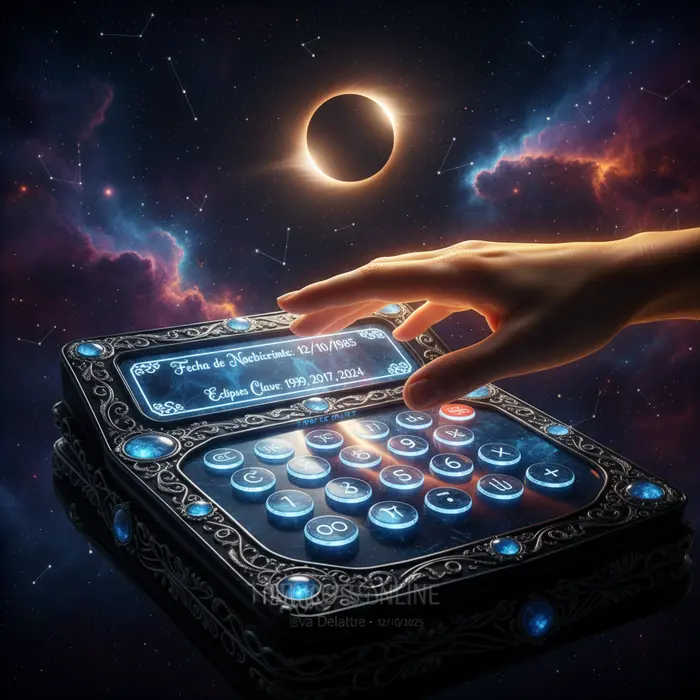 Representación visual del poder de una calculadora de eclipses personales.
