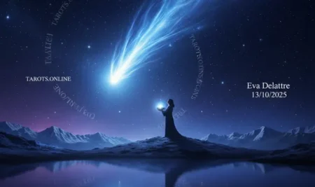 Representación artística del cometa interestelar 3I/ATLAS liberando agua, explorando su mensaje espiritual.