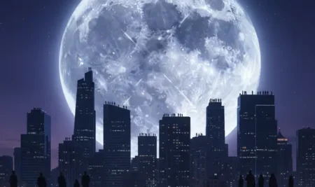 Representación artística de la misteriosa 'X en la luna', un fenómeno celestial con profundo significado espiritual.