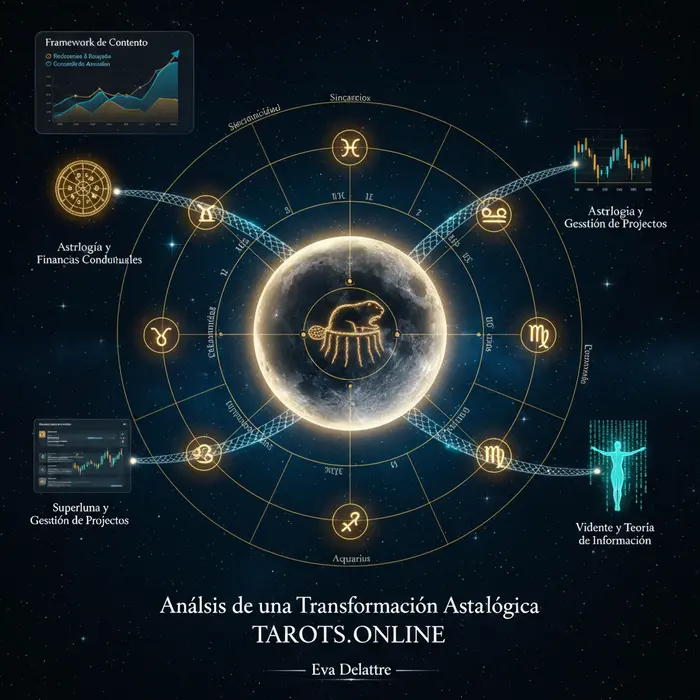 Infográfico del horóscopo de noviembre 2025 con la Superluna del Castor y los 4 signos en transformación. Fecha: 5/9/2025.