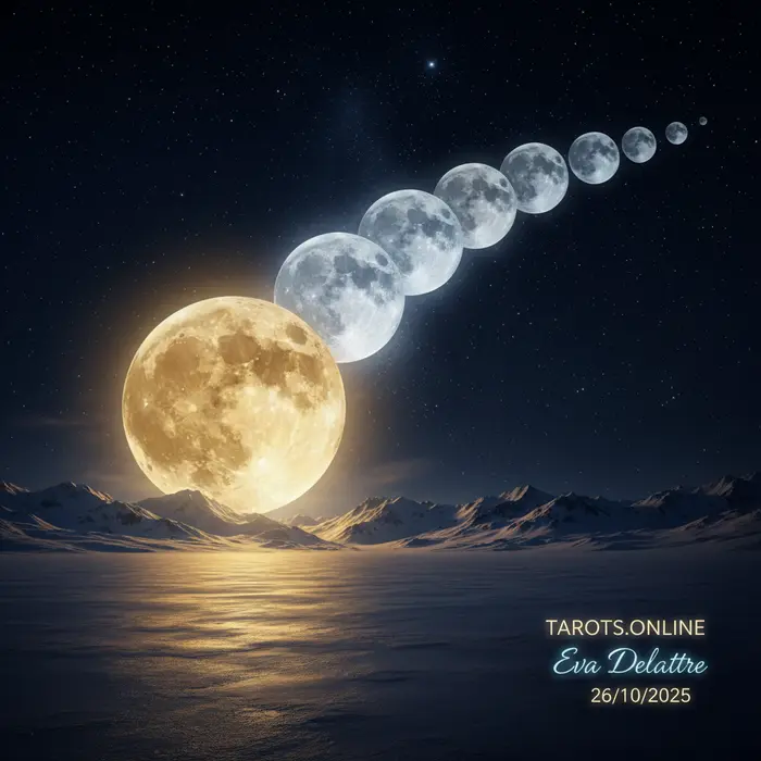 Representación artística de la serie de superlunas 2025, mostrando la conexión espiritual con el cosmos.