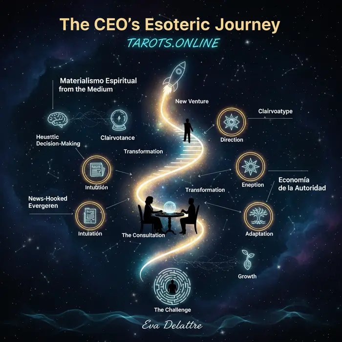 Infografía sobre videncia para negocios del 5/9/2025, mostrando el camino al éxito con guía espiritual.