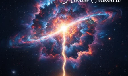 Ilustración de una estrella solitaria explotando en el espacio profundo, representando el significado espiritual de la supernova.