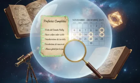 El vidente Nostradamus en su estudio analizando las predicciones 2025 cumplidas.